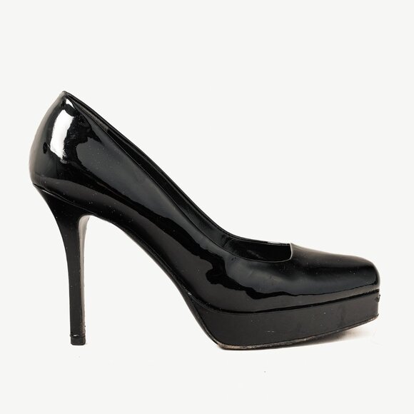 Gucci Nero Vernice Crystal Square-Toe Platform Pumps - Picture 1 of 10